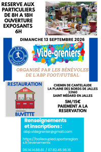 VIDE GRENIER ABP 2026
