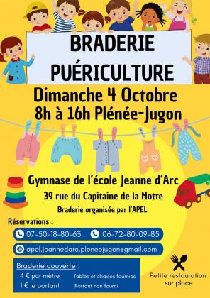 Braderie de vêtements 0-16 ans, jouets, puériculture - Plénée-Jugon