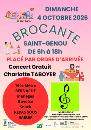 Brocante, Vide-greniers - Saint-Genou