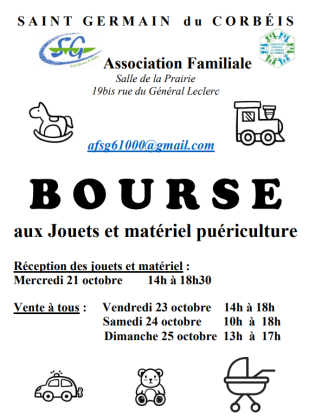 Bourse aux jouets - Saint-Germain-du-Corbéis