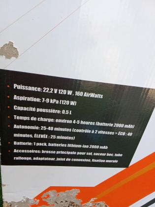 Aspirateur balai sans fil