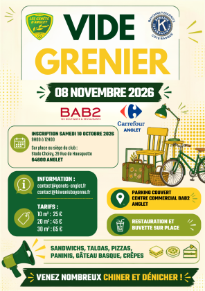 VIDE GRENIER PARKING COUVERT CENTRE COMMERCIAL BAB 2