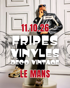 Grande vente de fripes, vinyles et déco vintage