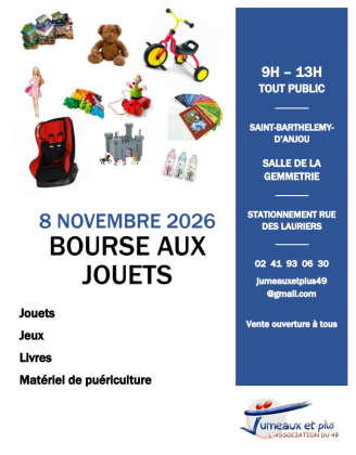 Bourse aux jouets, jeux et puériculture - Saint-Barthélemy-d'Anjou