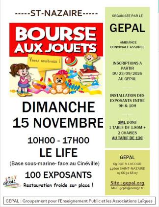Bourse aux jouets - Saint-Nazaire