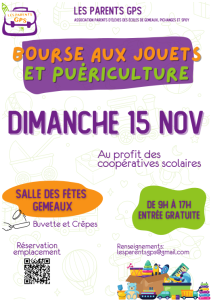 Bourse aux jouets, puériculture, livres, vêtements enfants - Gemeaux