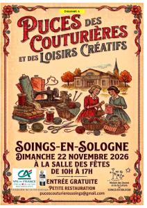 Puces des couturières et des loisirs créatifs - Soings-en-Sologne